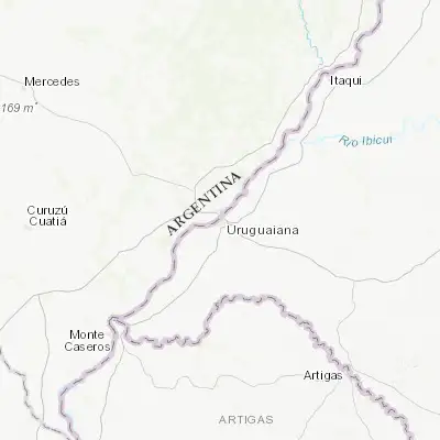 Map showing location of Uruguaiana (-29.754720, -57.088330)