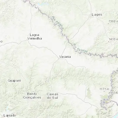 Map showing location of Vacaria (-28.512220, -50.933890)