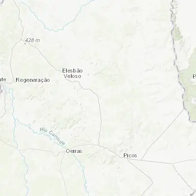 Map showing location of Valença do Piauí (-6.407500, -41.745560)