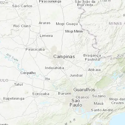 Map showing location of Valinhos (-22.970560, -46.995830)