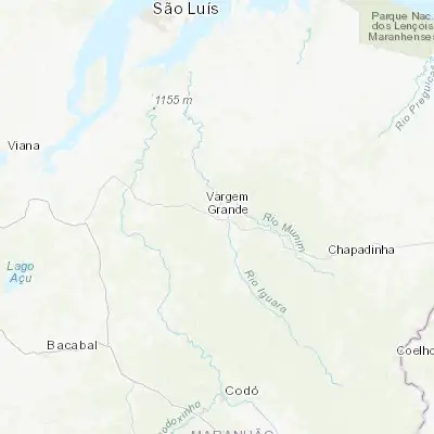 Map showing location of Vargem Grande (-3.543060, -43.915830)