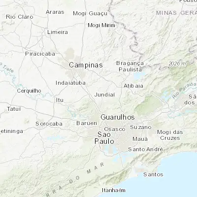 Map showing location of Várzea Paulista (-23.211390, -46.828330)
