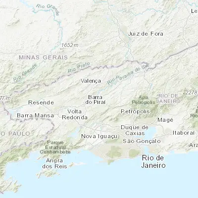 Map showing location of Vassouras (-22.403890, -43.662500)