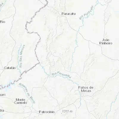 Map showing location of Vazante (-17.986940, -46.907780)