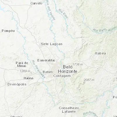 Map showing location of Vespasiano (-19.691940, -43.923330)