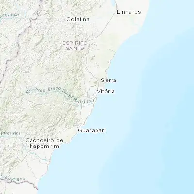 Map showing location of Vila Velha (-20.329720, -40.292500)