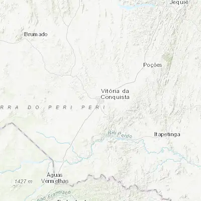 Map showing location of Vitória da Conquista (-14.866110, -40.839440)