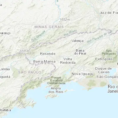 Map showing location of Volta Redonda (-22.523060, -44.104170)