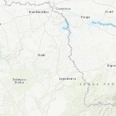 Map showing location of Wenceslau Braz (-23.873890, -49.802780)