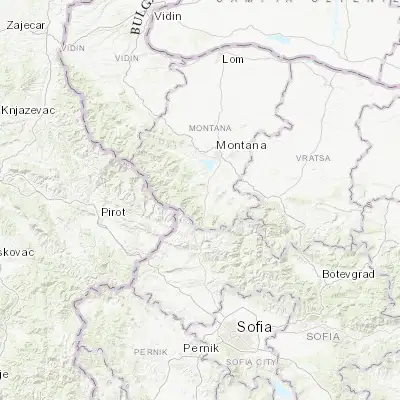 Map showing location of Berkovitsa (43.235810, 23.127380)