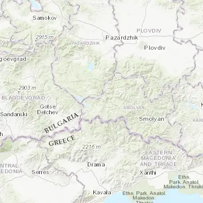 Map showing location of Borino (41.684080, 24.293000)