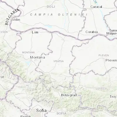 Map showing location of Borovan (43.433330, 23.750000)
