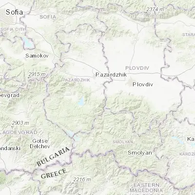 Map showing location of Bratsigovo (42.016670, 24.366670)