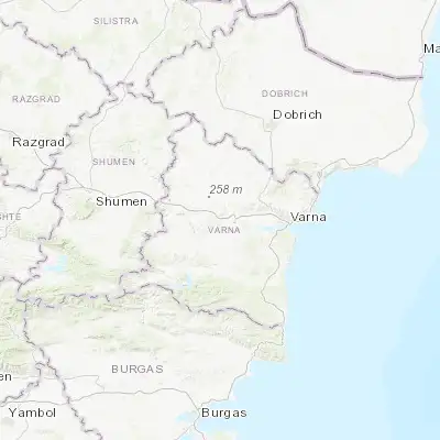 Map showing location of Devnya (43.222220, 27.569440)