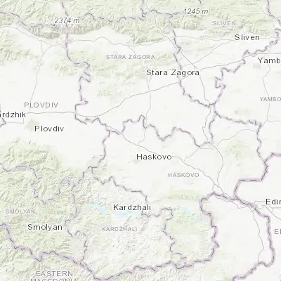 Map showing location of Dimitrovgrad (42.050000, 25.600000)