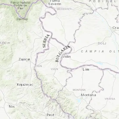 Map showing location of Dunavtsi (43.921110, 22.821110)