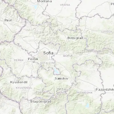 Map showing location of Elin Pelin (42.666670, 23.600000)