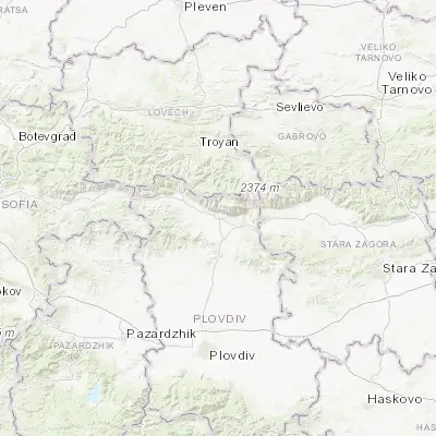 Map showing location of Karlovo (42.633330, 24.800000)