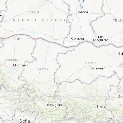 Map showing location of Knezha (43.500000, 24.083330)
