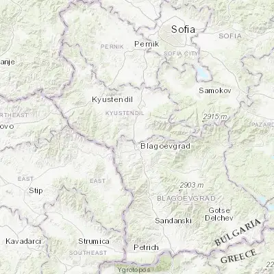 Map showing location of Kocherinovo (42.084390, 23.057100)