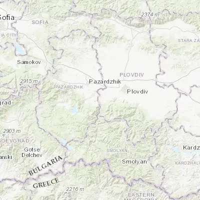 Map showing location of Krichim (42.050000, 24.466670)