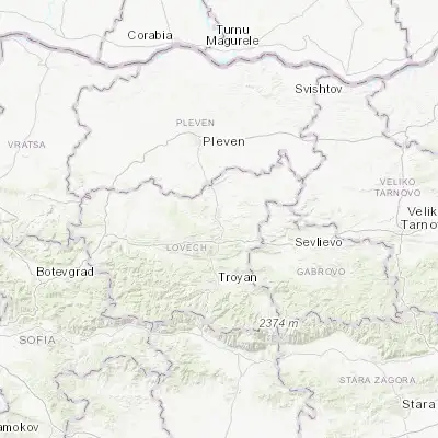 Map showing location of Lovech (43.133330, 24.716670)