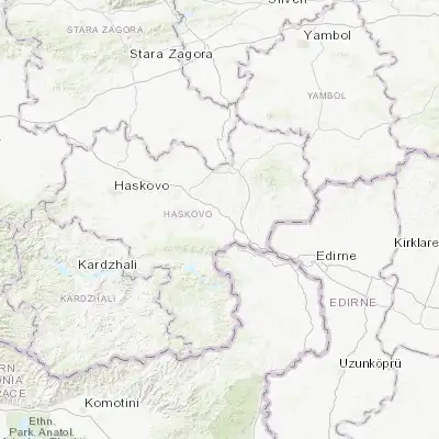 Map showing location of Lyubimets (41.833330, 26.083330)