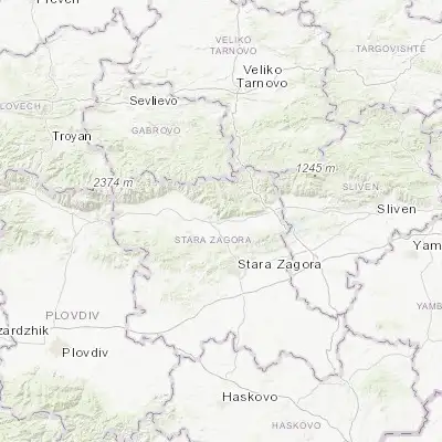 Map showing location of Maglizh (42.600000, 25.550000)