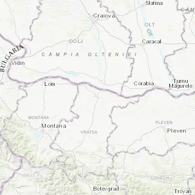 Map showing location of Mizia (43.686230, 23.853710)