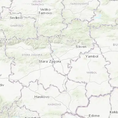 Map showing location of Nova Zagora (42.483330, 26.016670)