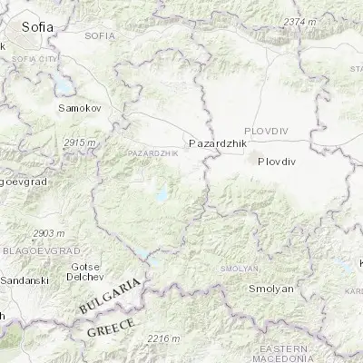 Map showing location of Peshtera (42.033720, 24.299950)