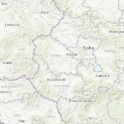 Map showing location of Radomir (42.545650, 22.965530)