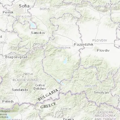 Map showing location of Rakitovo (41.990120, 24.087300)