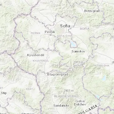 Map showing location of Sapareva Banya (42.283330, 23.266670)