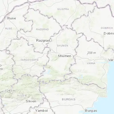 Map showing location of Shumen (43.270640, 26.922860)