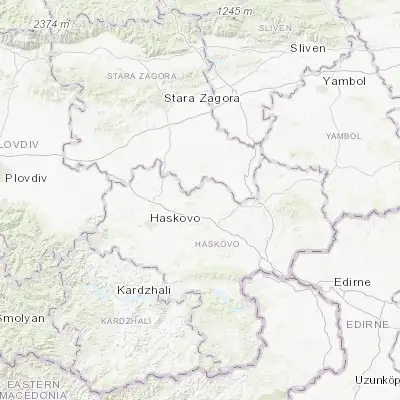 Map showing location of Simeonovgrad (42.033330, 25.833330)