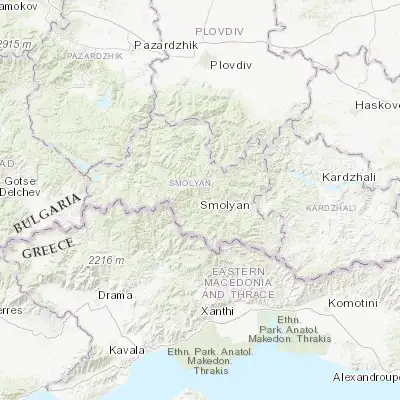 Map showing location of Smolyan (41.574390, 24.712040)