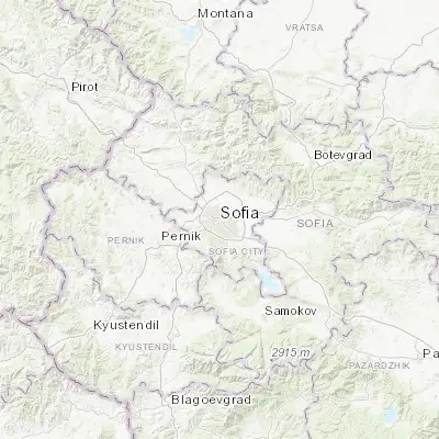 Map showing location of Sofia (42.697510, 23.324150)
