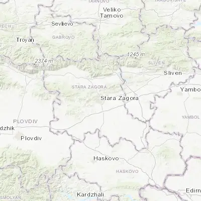 Map showing location of Stara Zagora (42.432780, 25.641940)