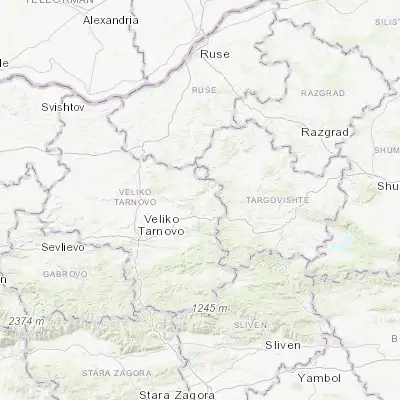 Map showing location of Strazhitsa (43.233330, 25.966670)