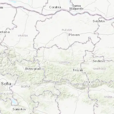 Map showing location of Ugarchin (43.100000, 24.416670)