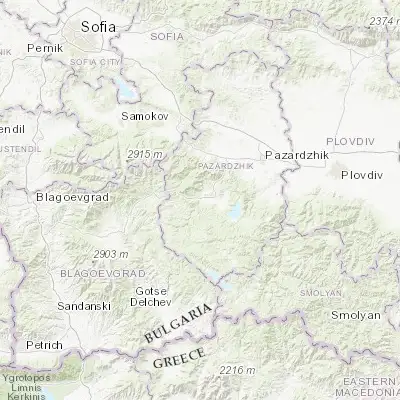 Map showing location of Velingrad (42.027540, 23.991550)