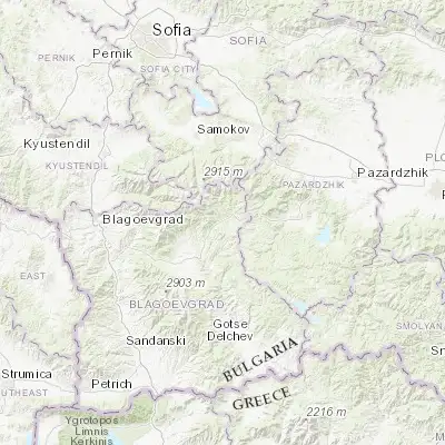 Map showing location of Yakoruda (42.025280, 23.684170)