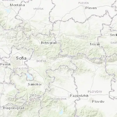 Map showing location of Zlatitsa (42.716670, 24.133330)