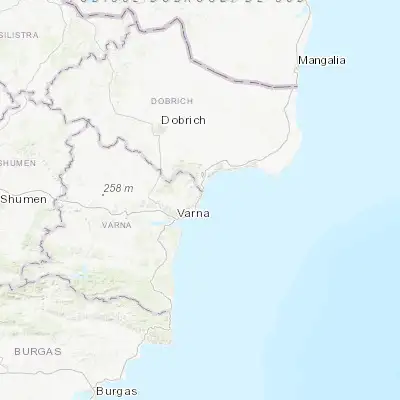 Map showing location of Zlatni Pyasatsi (43.285000, 28.041800)
