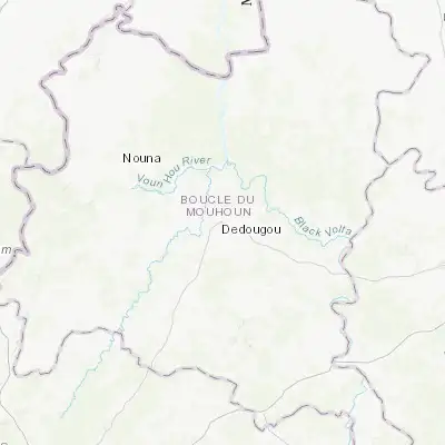 Map showing location of Dédougou (12.463380, -3.460750)