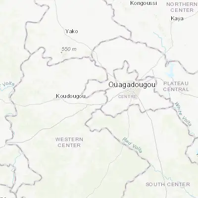Map showing location of Pitmoaga (12.245640, -1.881480)