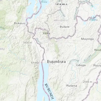 Map showing location of Bubanza (-3.080400, 29.391000)