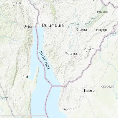 Map showing location of Bururi (-3.948770, 29.624380)