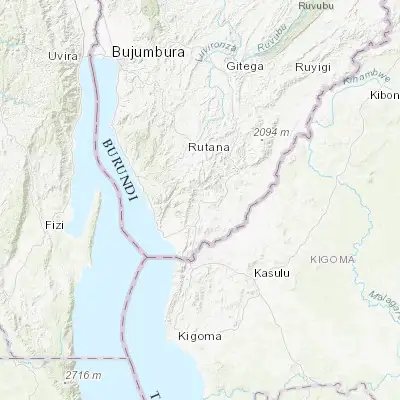Map showing location of Makamba (-4.134800, 29.804000)